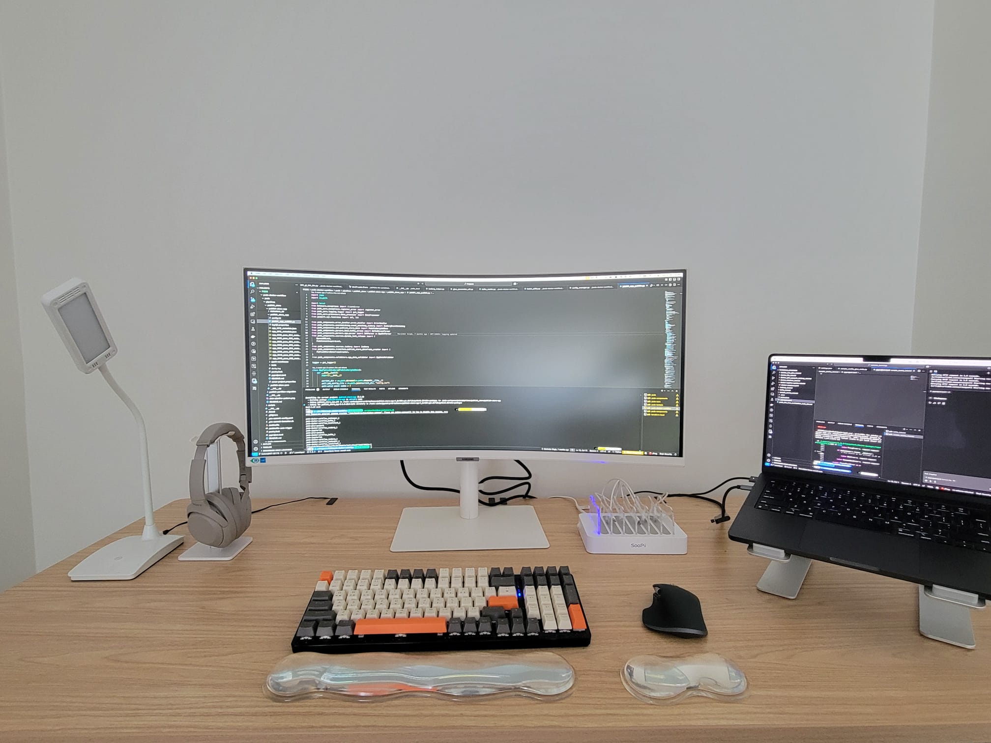 My new ultra wide curved monitor with my VSCode editor expansive horizontal view My new ultra wide curved monitor with my VSCode editor expansive horizontal view